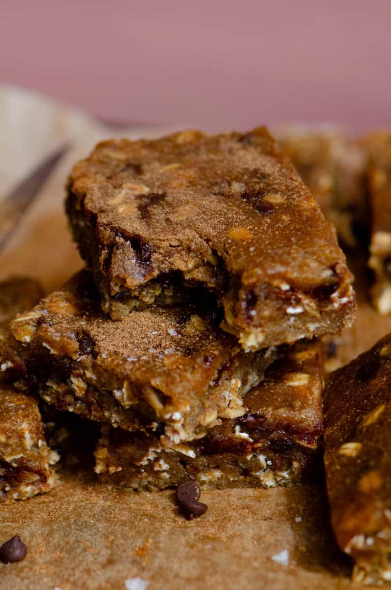 Image showcasing Banana Oat Protein Bars - Beside the Mountain