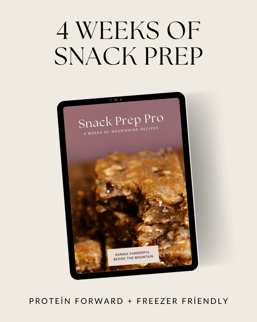 A graphic of the snack prep pro e book.